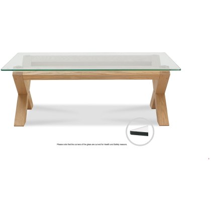 Turin Light Oak Glass Coffee Table Turin Light Oak Glass Coffee Table