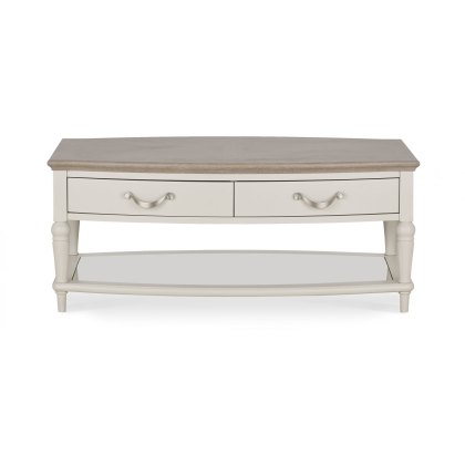 Montreux Grey Washed Oak & Soft Grey Coffee Table With Drawers Montreux Grey Washed Oak & Soft Grey Coffee Table With Drawers
